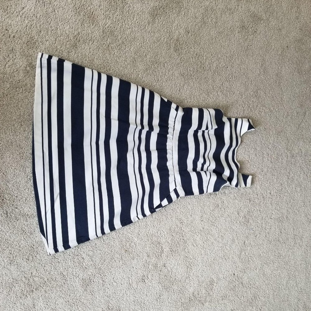 The Limited / 4 / Navy and White Striped Sun Dress